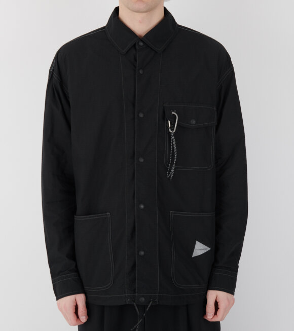 And Wander - Cordura Cotton Ripstop Shirt Jacket Black