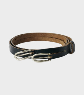 Twin Tongue Belt Black Chromexcel Leather