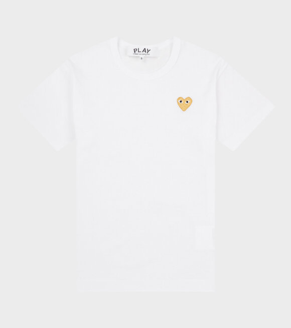 Comme des Garcons PLAY - U Gold Heart T-shirt White