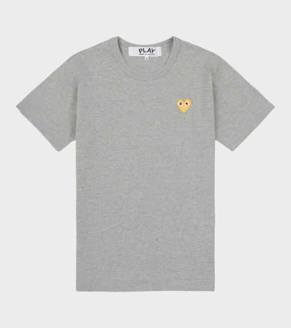 Comme des Garcons PLAY - U Gold Heart T-shirt Grey