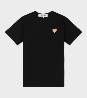 U Gold Heart T-shirt Black