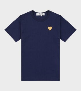 U Gold Heart T-shirt Dark Blue