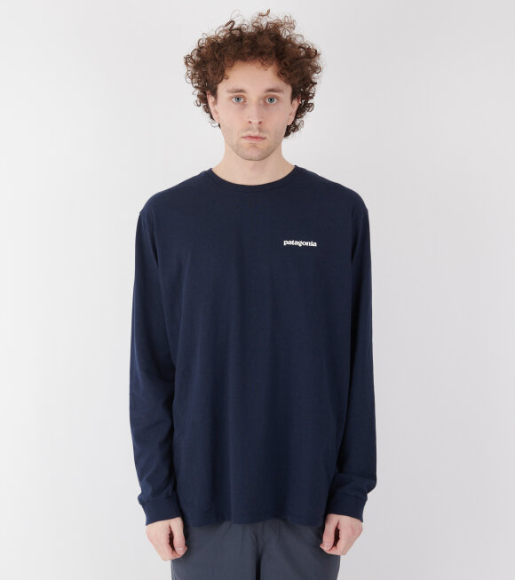 Patagonia - M's L/S P-6 Logo Responsibili-Tee New Navy