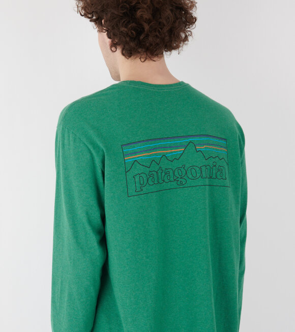 Patagonia - M's L/S P-6 Logo Responsibili-Tee Heartleaf Green