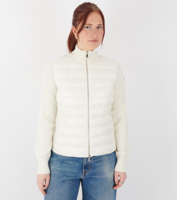 Moncler - Cardigan Tricot White