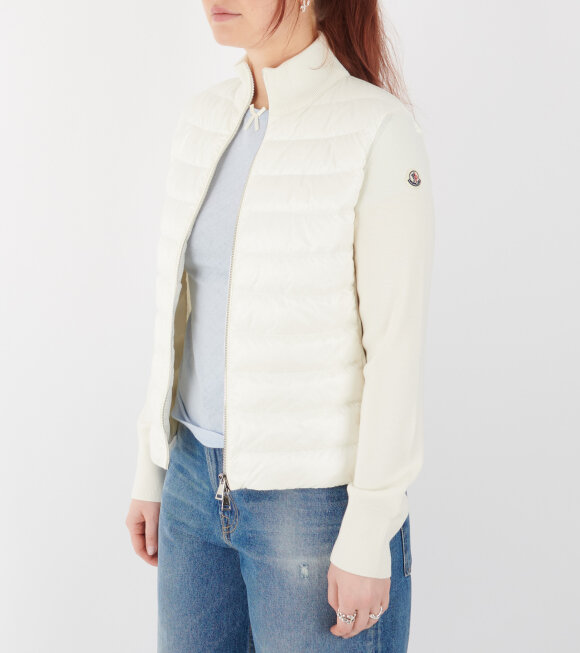 Moncler - Cardigan Tricot White