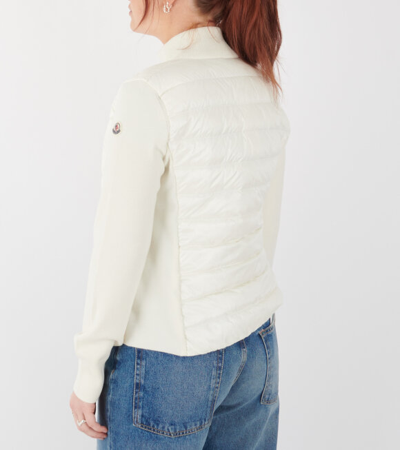 Moncler - Cardigan Tricot White