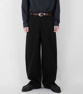 Curved Seam Trousers Black