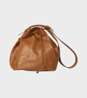 Full Grain Leather Bucket Bag Cognac