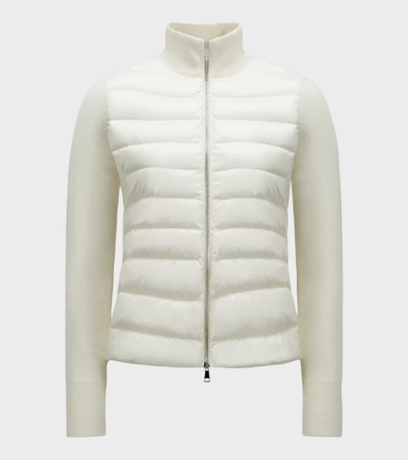 Moncler - Cardigan Tricot White