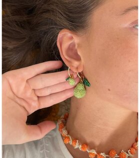 Mini Pear Earring Green