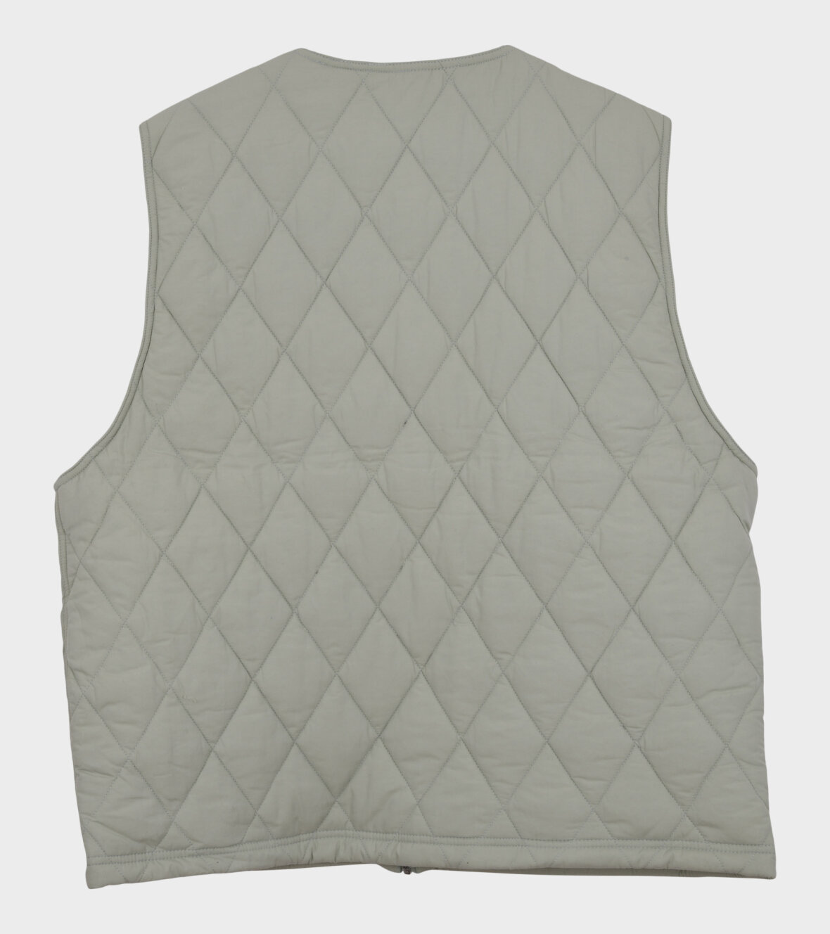 stussy diamond quilted vest sage