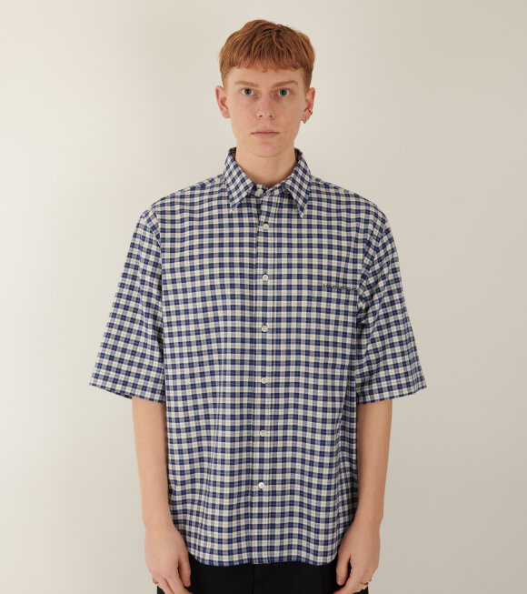 Acne Studios - S/S Checkered Shirt Blue/White