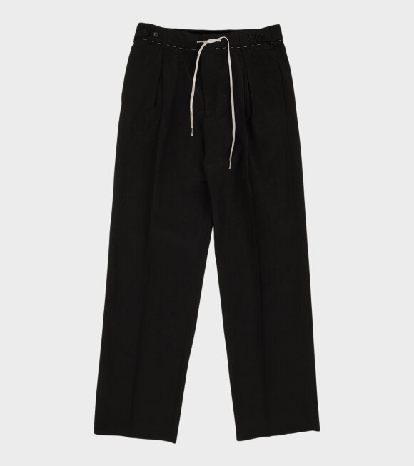 Maison Margiela - Cotton Pleats Suit Trousers Black