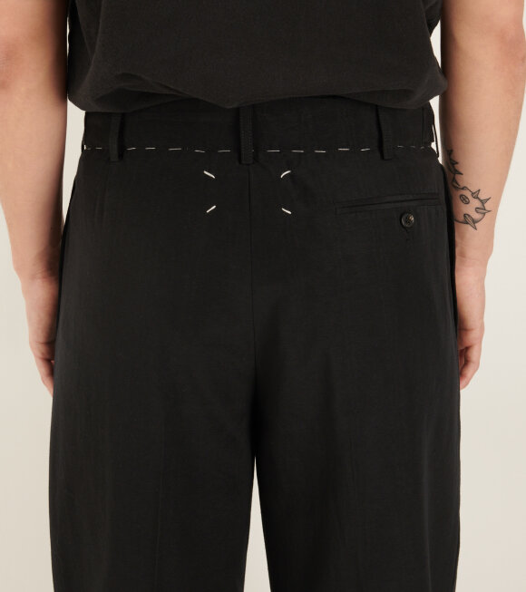 Maison Margiela - Cotton Pleats Suit Trousers Black