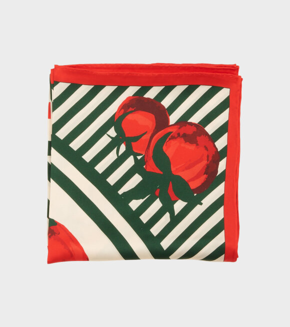 Henrik Vibskov - Tomato Silk Scarf White/Red Tomato Can