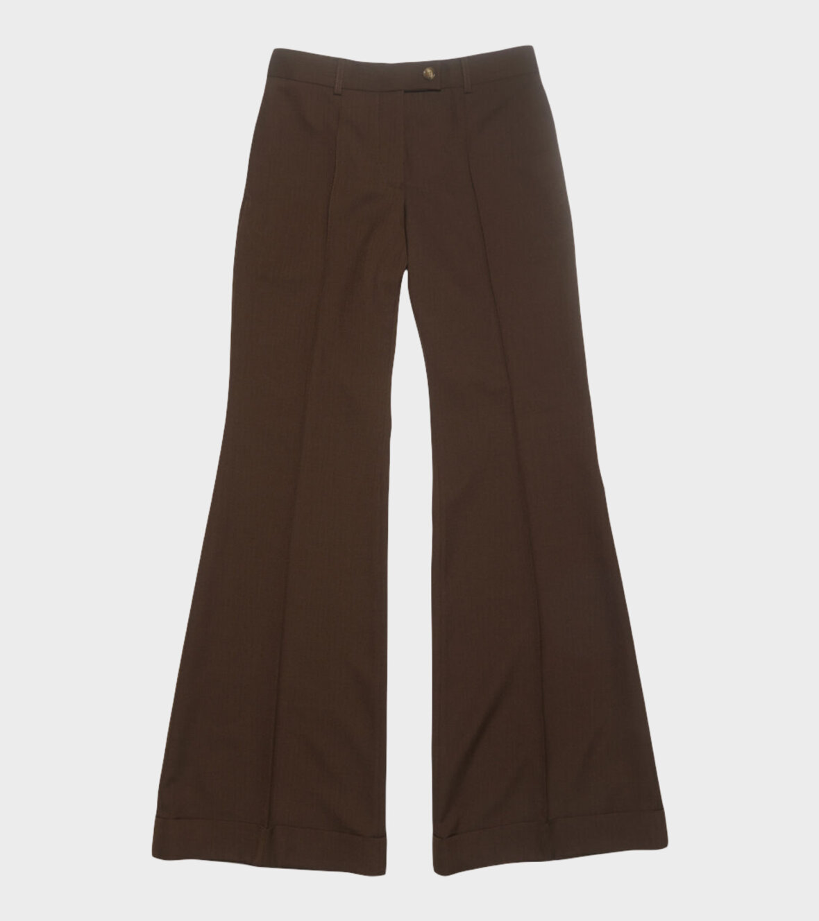 dr. Adams - Acne Studios Tailored Flared Trousers Chestnut Brown