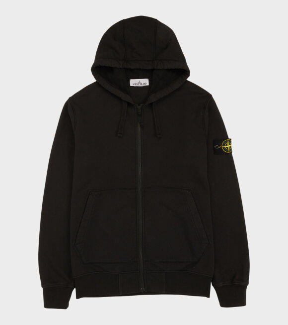 Stone Island - Zipper Hoodie Black 