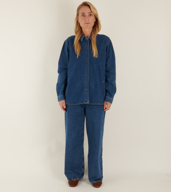 Skall Studio - Millington Shirt Mid Blue Denim