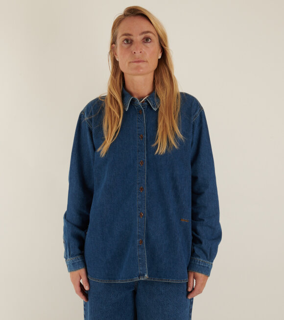 Skall Studio - Millington Shirt Mid Blue Denim