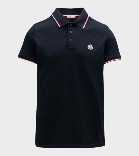 Moncler - S/S Tricolor Polo Navy