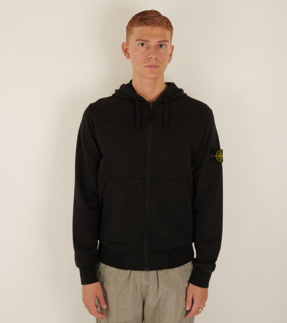 Stone Island - Zipper Hoodie Black 