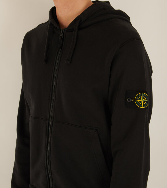 Stone Island - Zipper Hoodie Black 