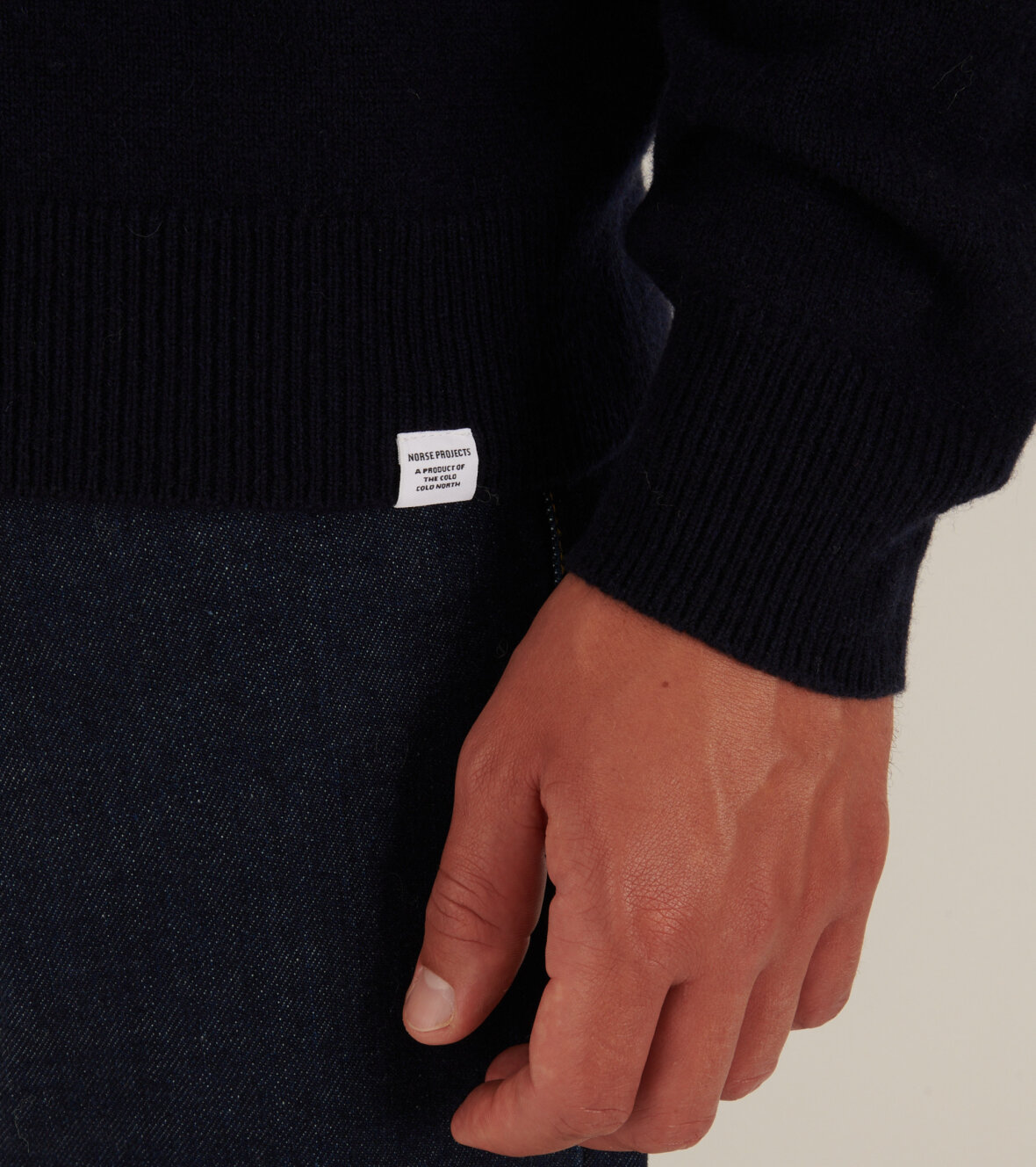 dr. Adams - Norse Projects Marco Merino Lambswool Polo Dark Navy