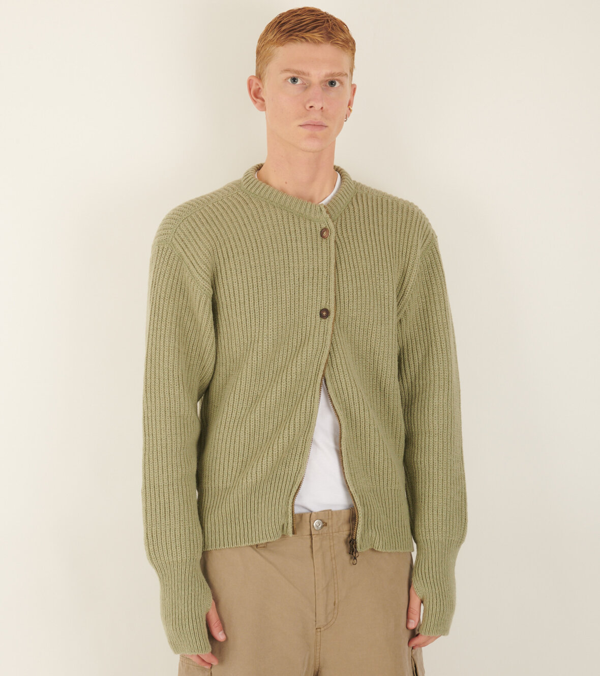 dr. Adams - Our Legacy Zip Wrap Cardigan Refined Green