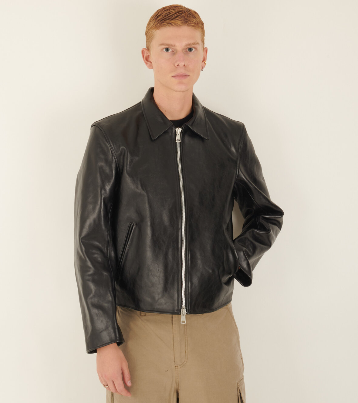 dr. Adams - Our Legacy Mini Jacket Top Dyed Black Leather