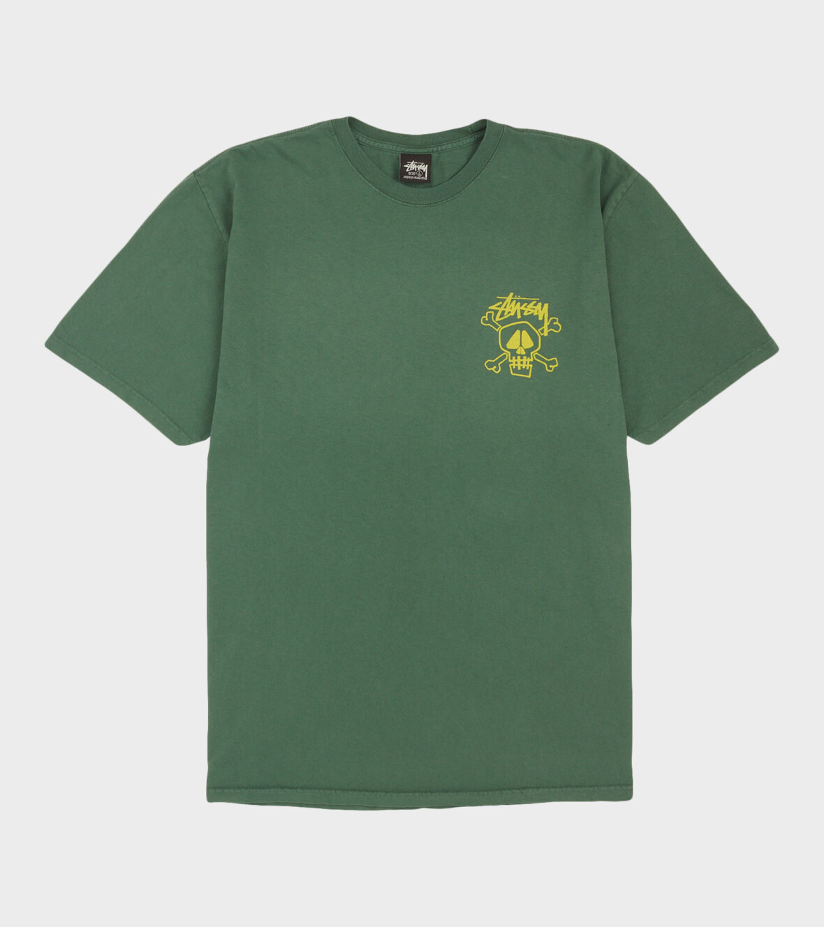 dr. Adams - Stüssy Skull & Bones Pig. Dyed Tee Forest Green