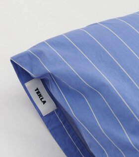 Percale Pillow 60x63 Clear Blue Stripes 