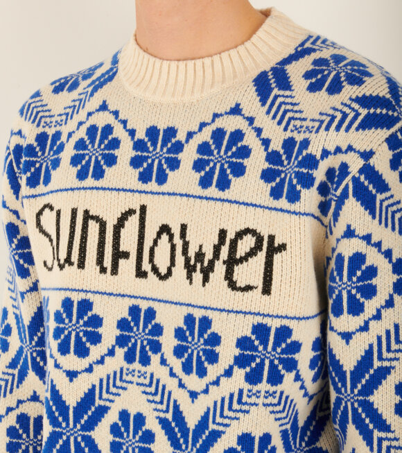 Sunflower - Fairisle Knit Blue