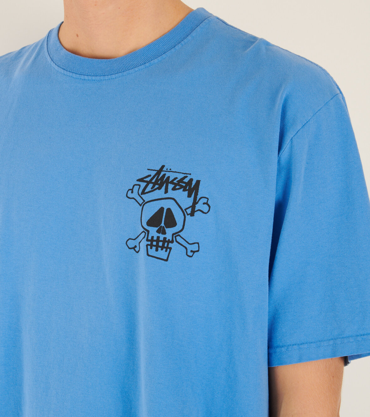 dr. Adams - Stüssy Skull & Bones Pig. Dyed Tee Blue