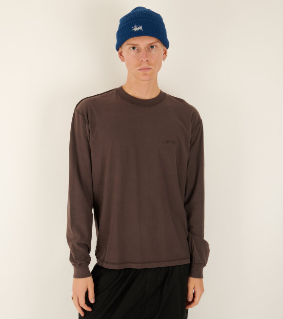 dr. Adams - Stüssy Lazy L/S Tee Faded Black