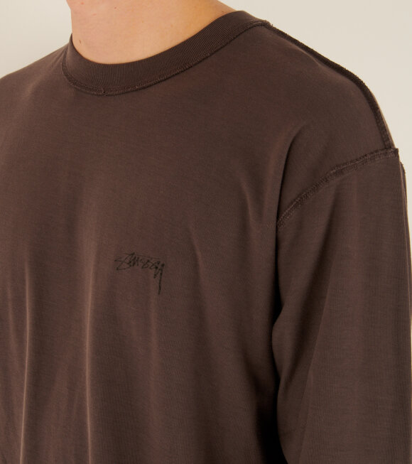 Stüssy - Lazy L/S Tee Faded Black