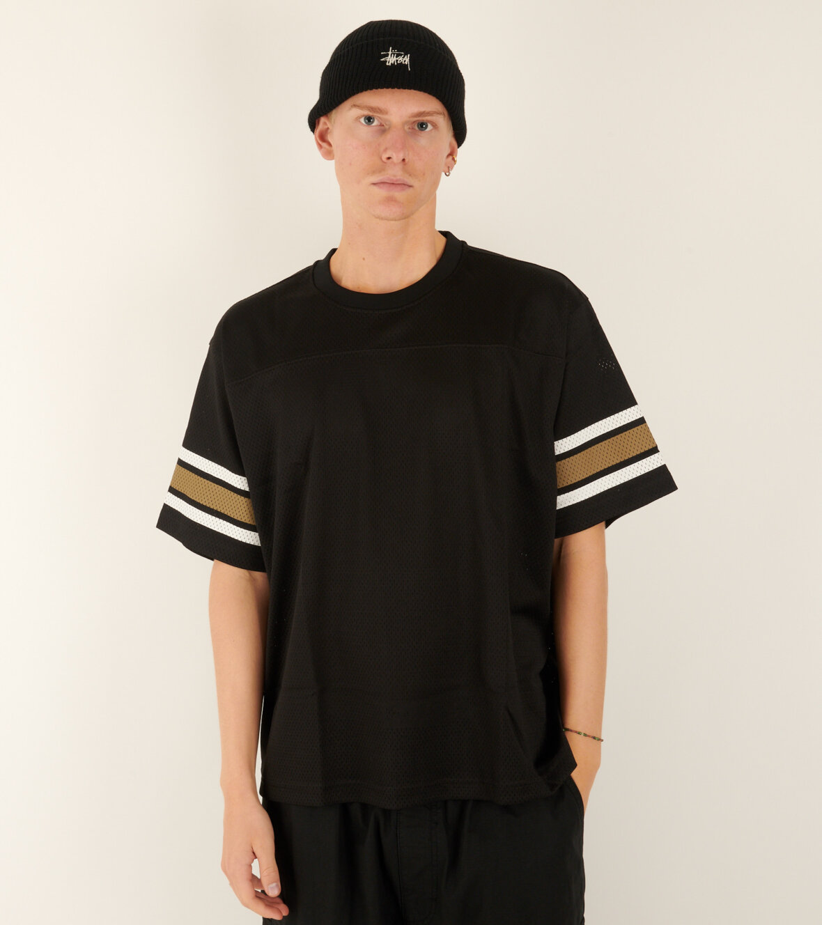 dr. Adams - Stüssy Surfman Mesh Football Jersey Black