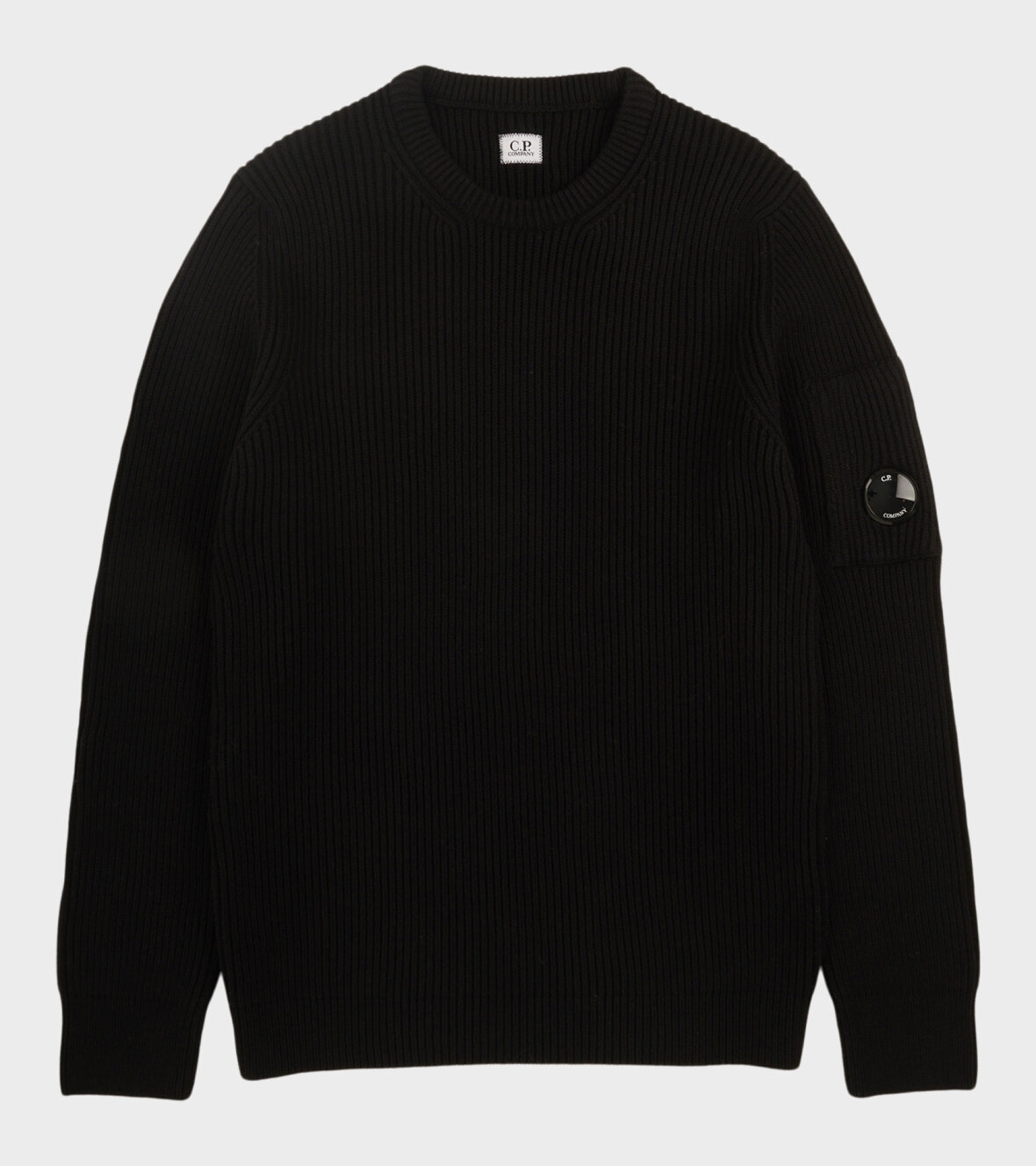 dr. Adams - C.P Company Full Rib Knit Crew Neck Black