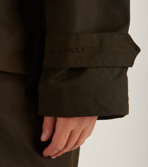 AF Agger - Oilskin Long Coat Dark Olive/Brown