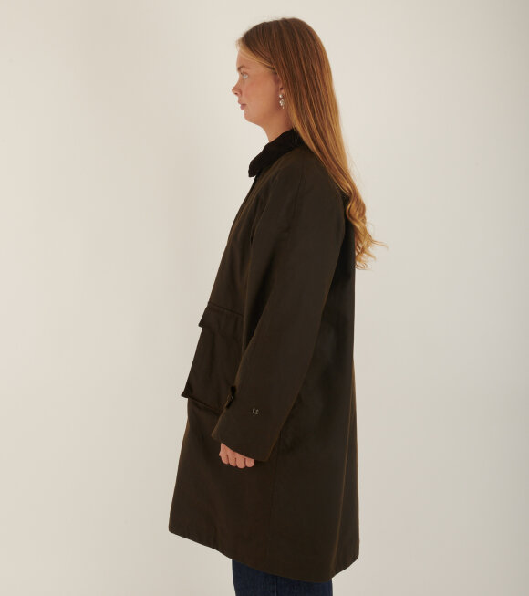 AF Agger - Oilskin Long Coat Dark Olive/Brown