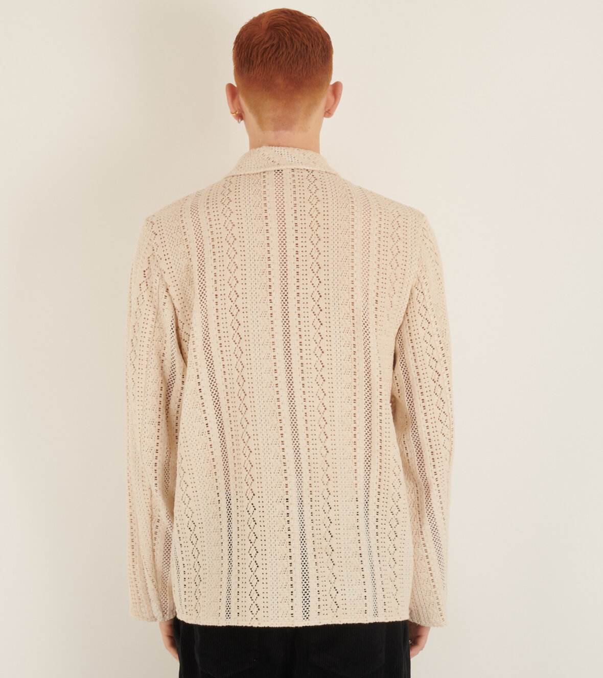 dr. Adams - Amomento Crochet Zip-up Shirt Ecru