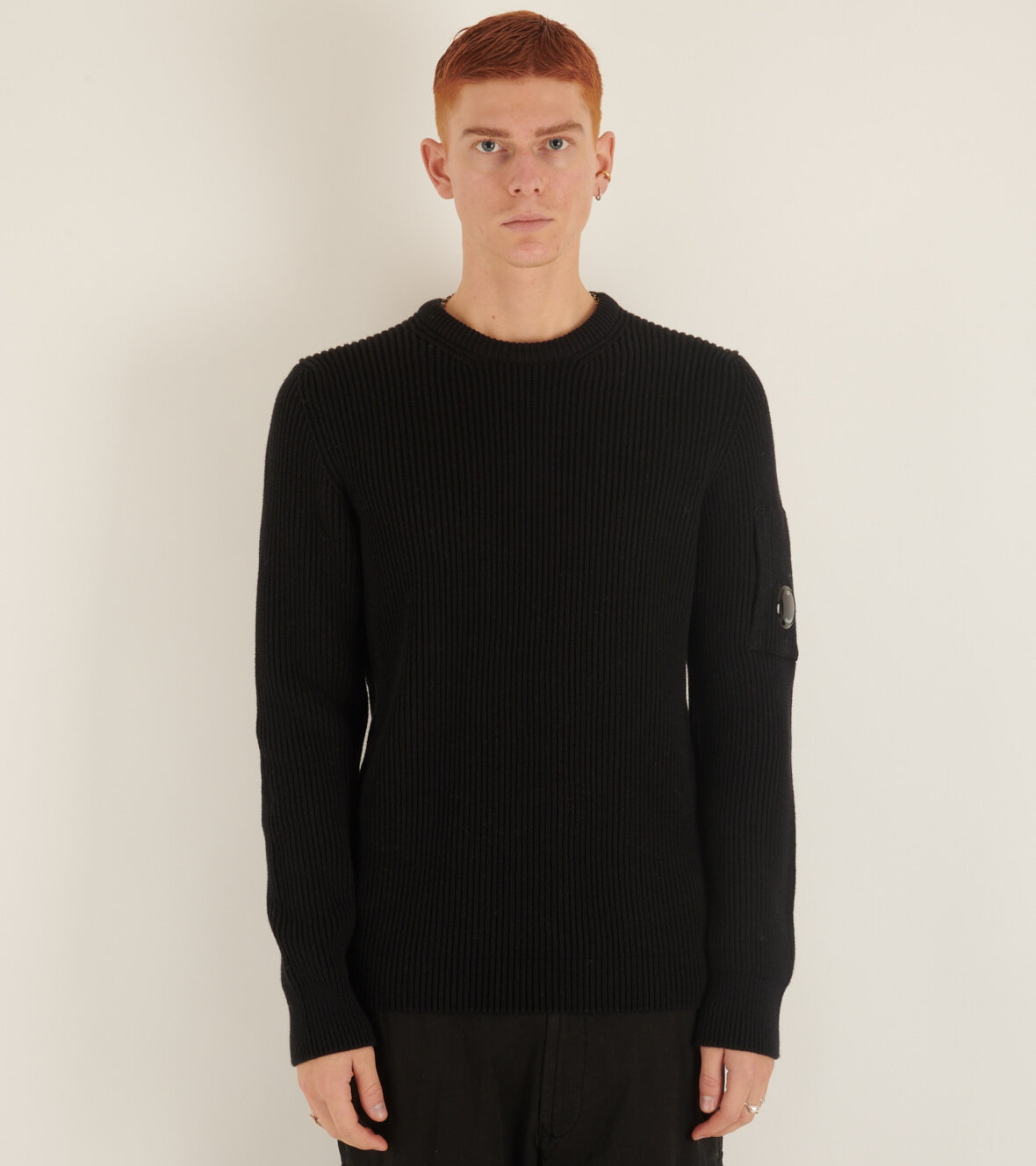 dr. Adams - C.P Company Full Rib Knit Crew Neck Black