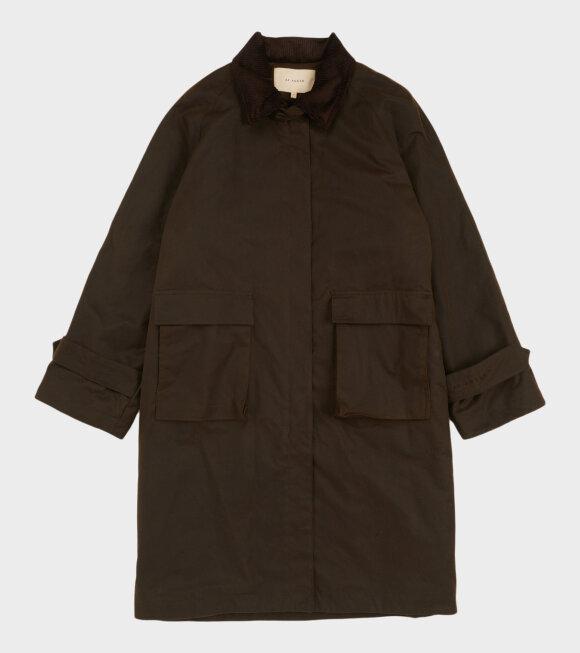 AF Agger - Oilskin Long Coat Dark Olive/Brown