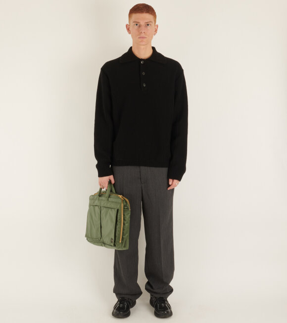 Mfpen - Company Polo Black Recycled Wool