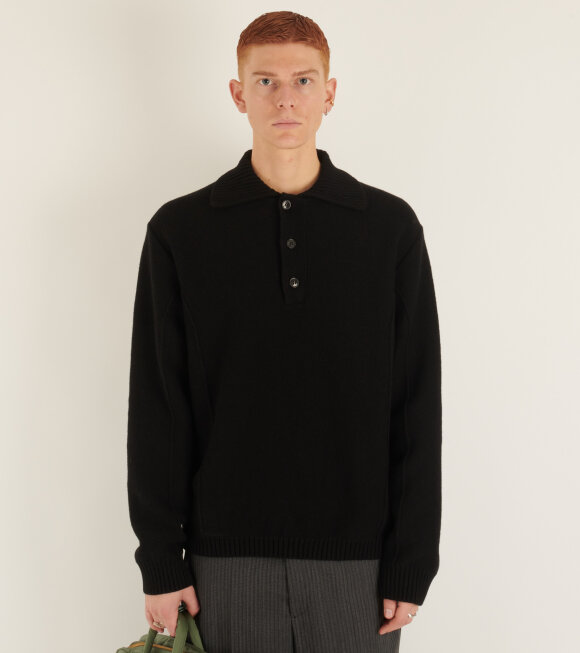 Mfpen - Company Polo Black Recycled Wool