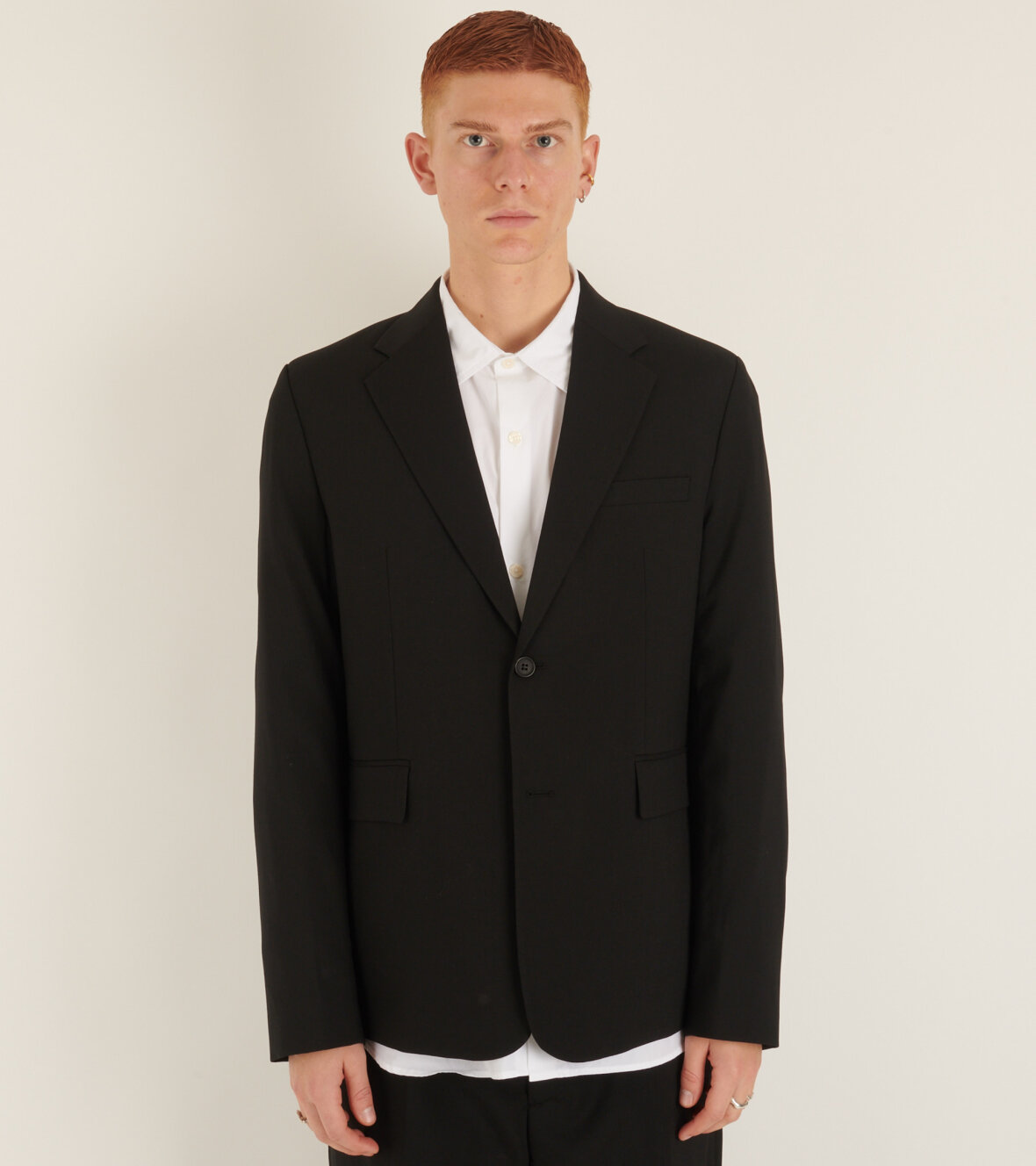 dr. Adams - Mfpen Single Breasted Blazer Black Wool