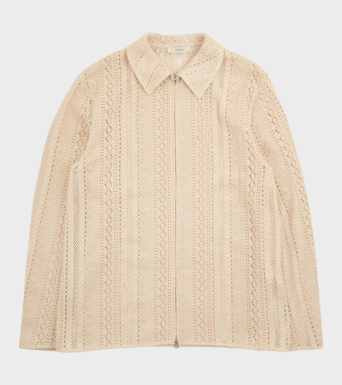 dr. Adams - Amomento Crochet Zip-up Shirt Ecru